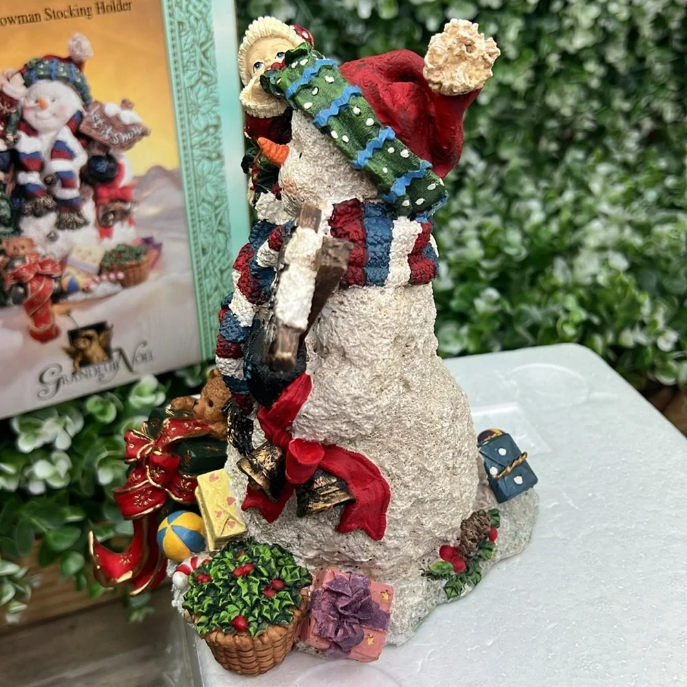 Grandeur Noel Snowman Christmas Stocking Holder New In Box